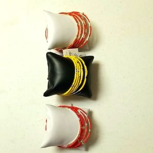 Yellow & Orange beaded bangles